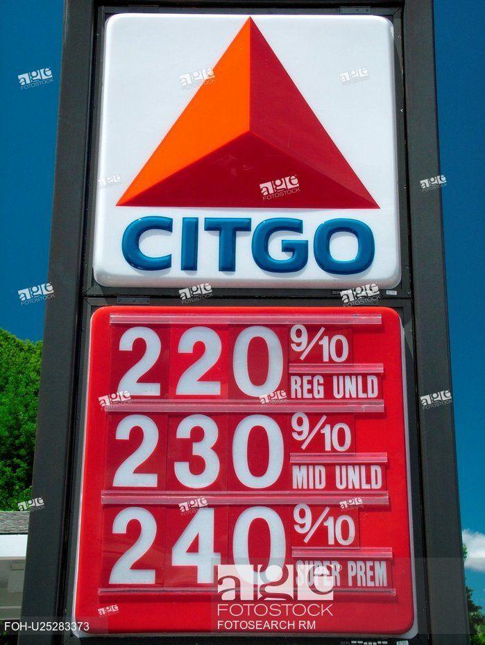 Citgo Gas Logo - Citgo Gas Station, gas prices, sign, credit cards accepted, Stock ...