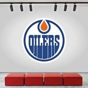 Oilers Logo - Edmonton Oilers Logo Wall Decal Ice Hockey Sports Vinyl Sticker NHL ...