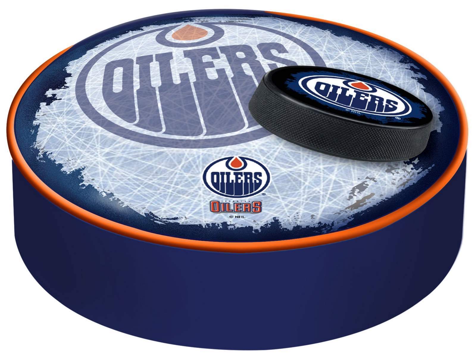 Oilers Logo - Edmonton Oilers Seat Cover - Oilers Logo on Hockey Ice