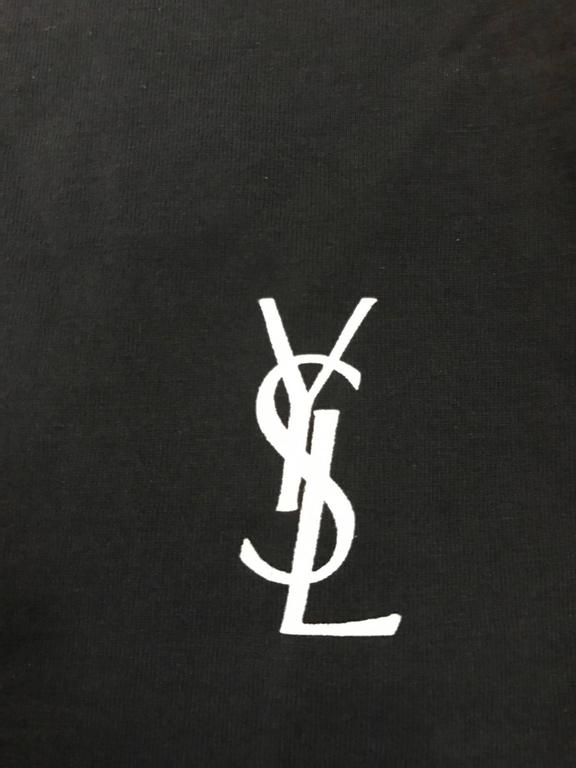 YSL Logo - Yves Saint Laurent Black and White Safety Pin Screenprint YSL logo T ...