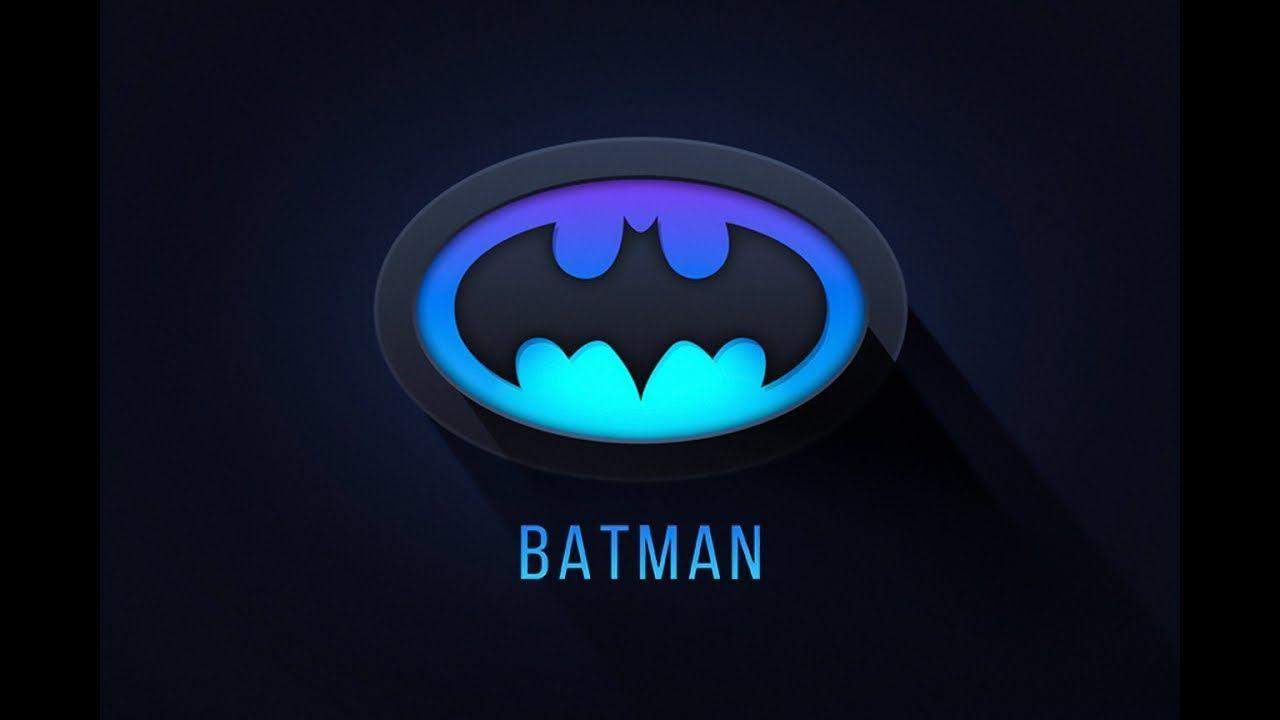 Blue Batman Logo - Illustrator Tutorial. Batman Logo Design