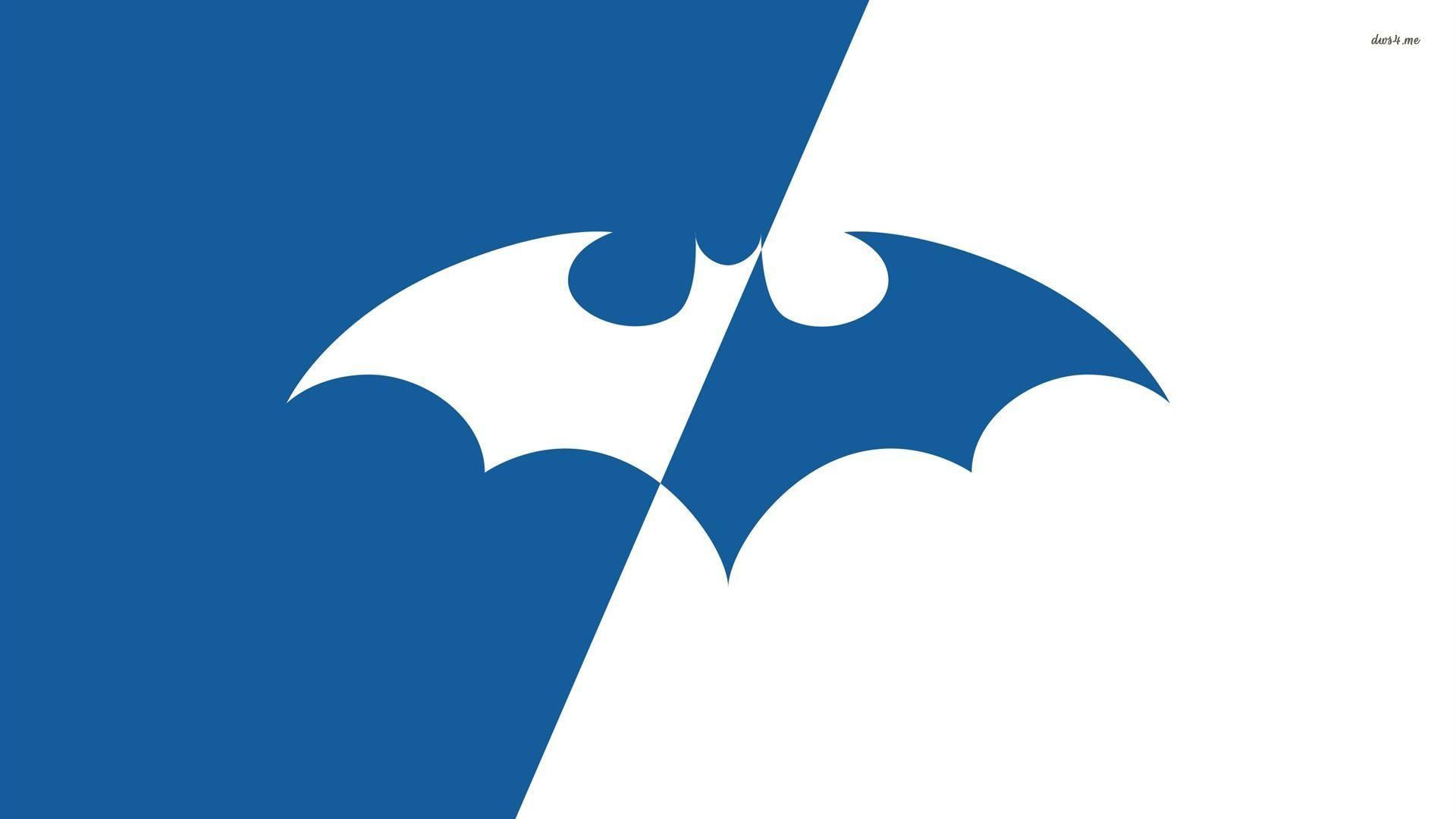 Blue Batman Logo - Blue and white Batman logo wallpaper wallpaper