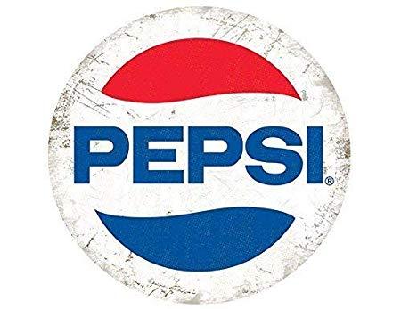 Amazon Drink Logo - Pepsi Logo Retro Drink Cola Classic Round Metal Steel Wall Sign