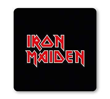 Amazon Drink Logo - Heavy Metal Maiden Logo Coaster Mat