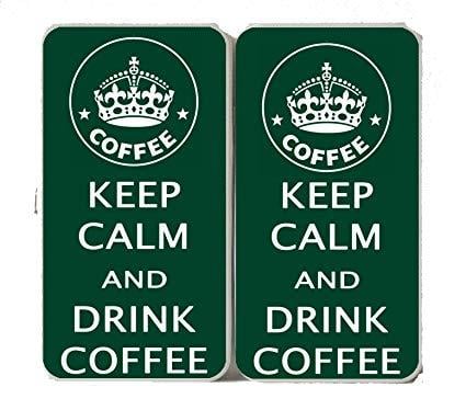 Amazon Drink Logo - Keep Calm and Drink Coffee Crown Logo Hinge Wallet Ladies