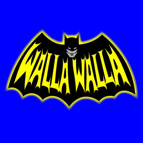 Blue Batman Logo - Walla Walla Batman T Shirt