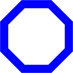 Blue Octagon Logo - Blue octagon outline icon - Free blue octagon outline icons