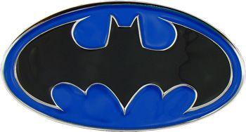 Blue Batman Logo - 3D Black & Blue Batman Belt Buckle