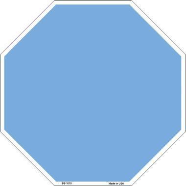 Blue Octagon Logo - Light Blue Dye Sublimation Wholesale Octagon Metal Novelty Stop Sign