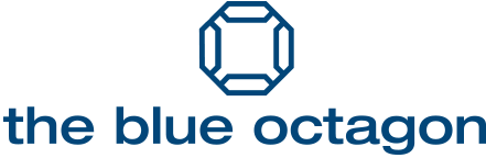 Blue Octagon Logo - The Blue Octagon - Krissa Wichser Designs