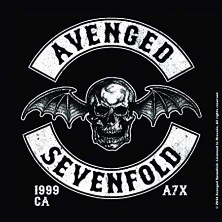 Amazon Drink Logo - Avenged Sevenfold Coaster Deathbat Crest band logo Official single