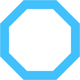 Blue Octagon Logo - Caribbean blue octagon outline icon - Free caribbean blue octagon ...