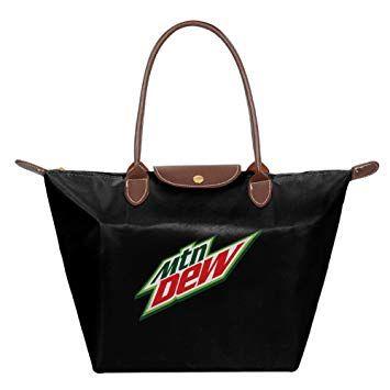 Amazon Drink Logo - Mtn Dew Drink Logo Foldable Shopping Bags Large Tote Handbags Black ...