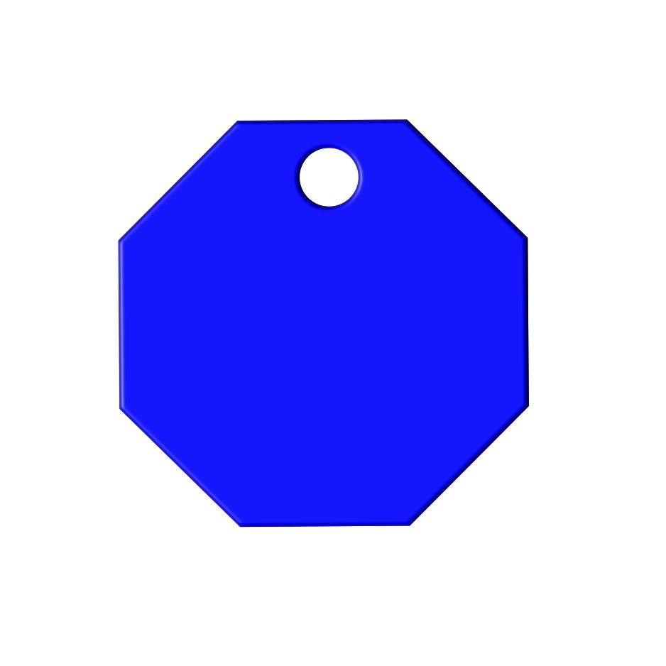 Blue Octagon Logo - Pet Id Name Tag Octagon premium