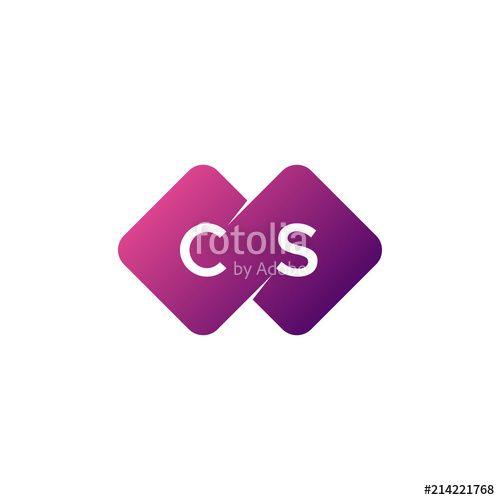 As a Two CS Logo - two letter cs diamond rounded logo