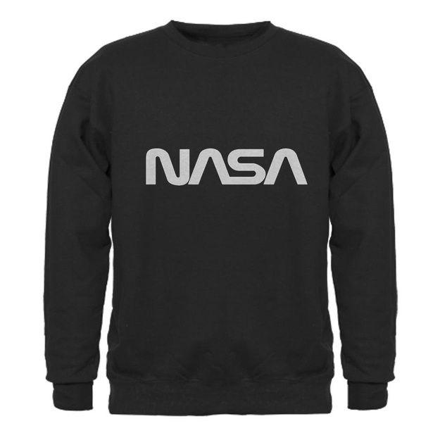 NASA Snake Logo - Very Goods. NASA Worm Gray Logo Snake Sweatshirt dark