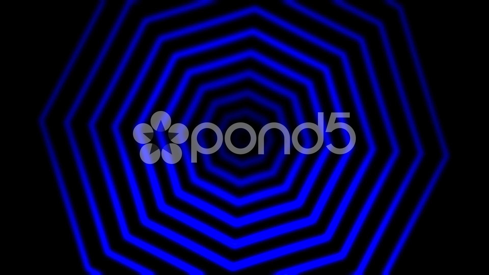 Blue Octagon Logo - Blue Octagon Tunnel ~ HD & 4K Stock Footage #53669068