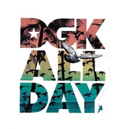 DGK All Day Logo - DGK Jamaica All Day Sticker in stock at SPoT Skate Shop