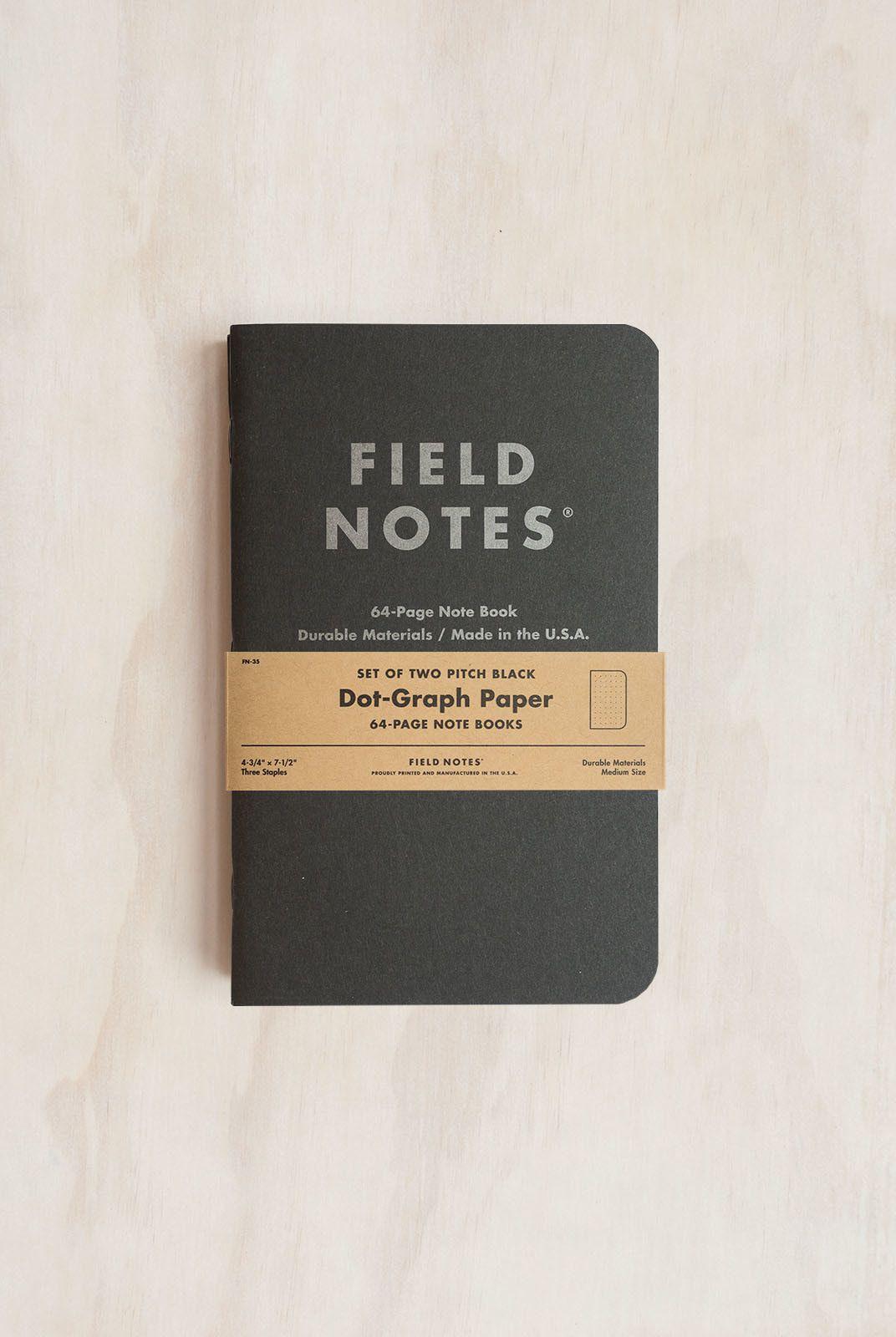 Black S Two F Logo - Buy Field Notes Black Notebooks of 2 Graph