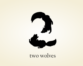 Two -Face Logo - Two wolves Designed by lizardboi | BrandCrowd