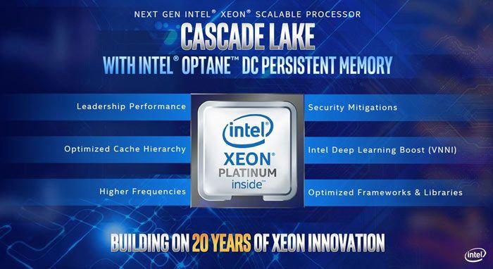 CPU Chip Logo - Intel announces 48 core Cascade Lake Xeon processors