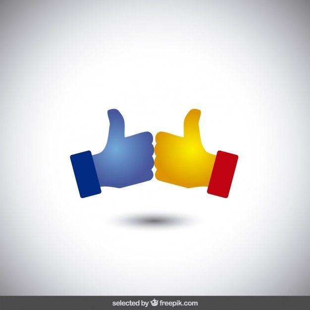 Two -Face Logo - Logo with two thumbs up Vector