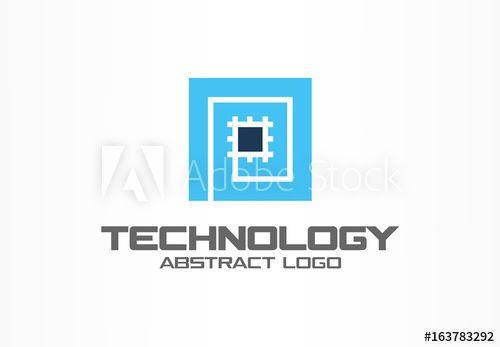 CPU Chip Logo - Abstract logo for business company. Corporate identity design ...