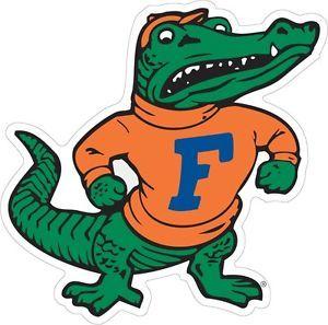 Albert the Alligator Logo - UF FLORIDA Gators Large Old Albert Cornhole Decals / SET of 2