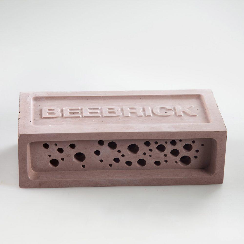 Brick Red Green Blue Logo - Green and Blue Bee Brick, Red. Nesting Block