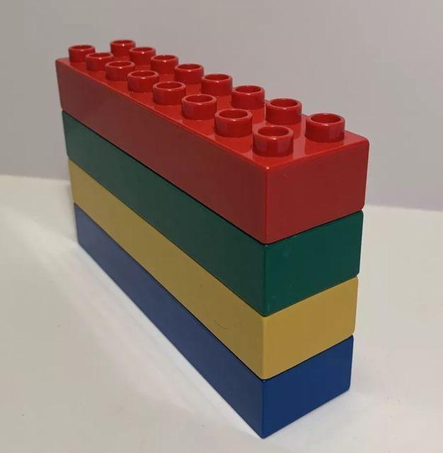 Brick Red Green Blue Logo - 18 Pc. Flat Plates Lego DUPLO Building Blocks Kids Red Green Blue ...