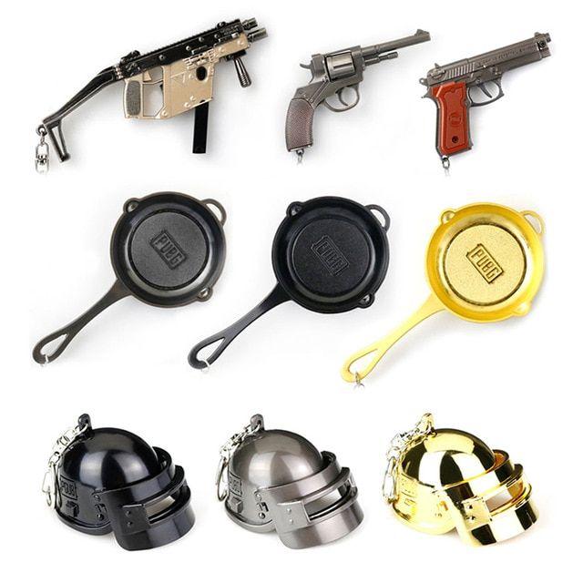 pubg Logo - 3D Pans Helmet Weapon Cosplay Model Pendant Necklace PUBG Logo Alloy ...