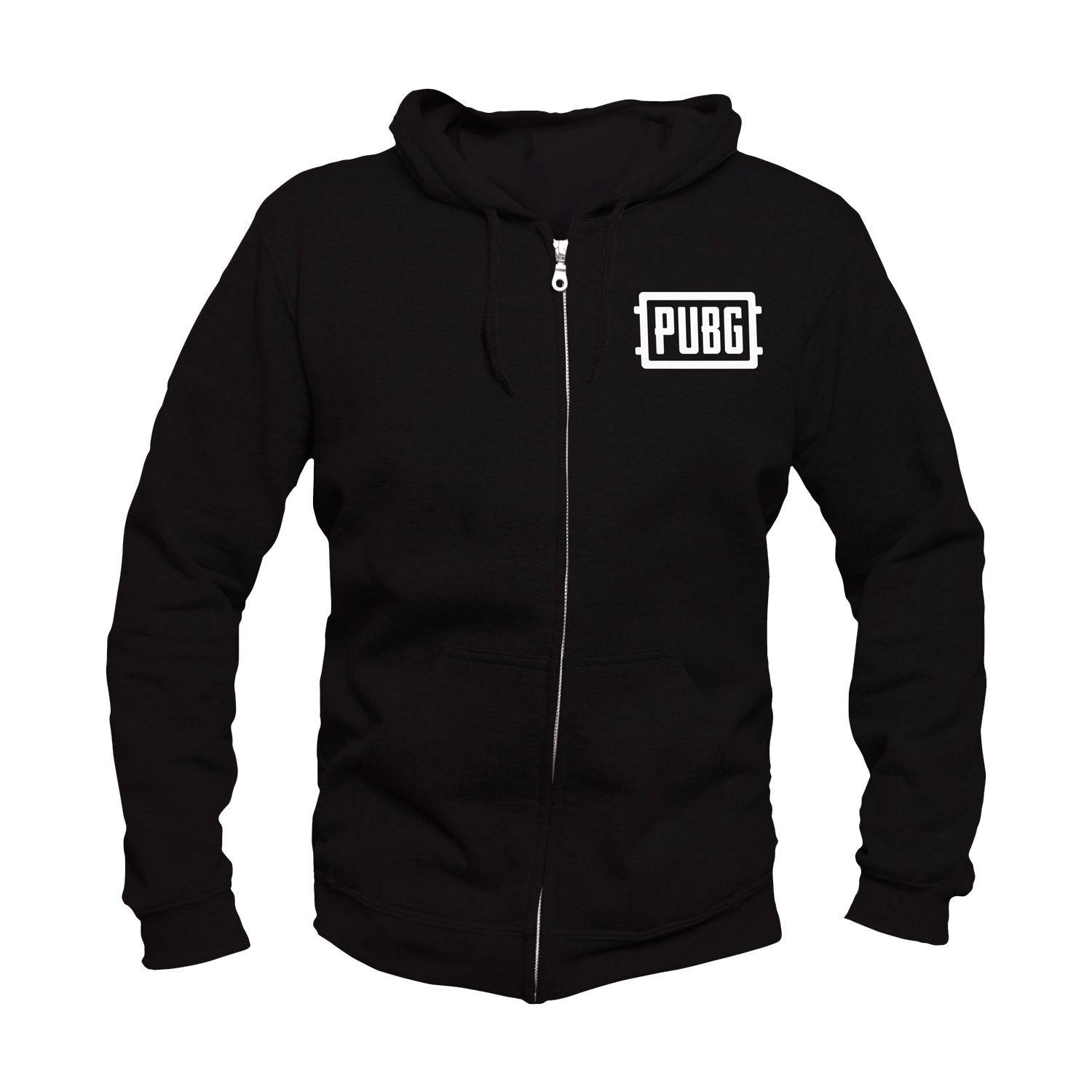 pubg Logo - PUBG Zip-Up Hoodie PUBG Logo