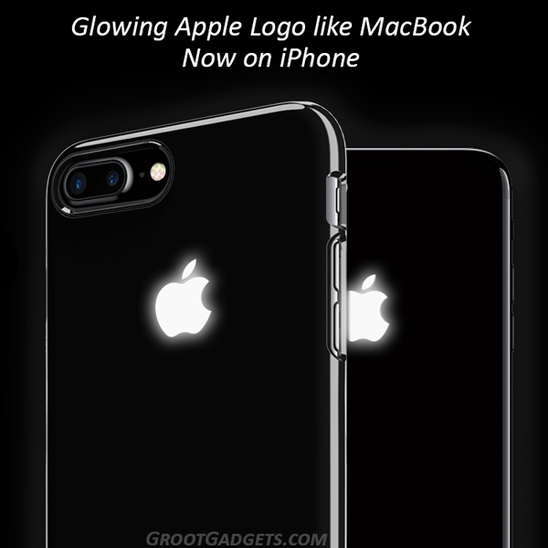 Glowing Apple Logo - Groot iPhone LED Case - MacBook Style Glowing Apple Logo Case