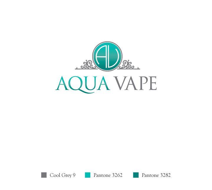 Cool Vape Logo - Aqua Vape Logo Design (3 Color)