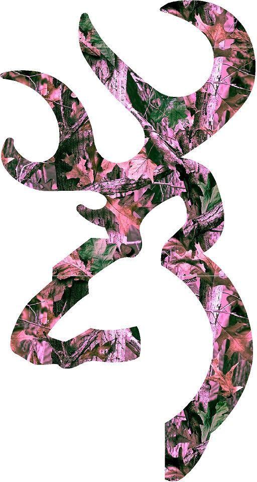 Pink Camo Browning Logo - Browning Deer, 4 Pink Camo Colors To Choose. Decal Sticker 2 22