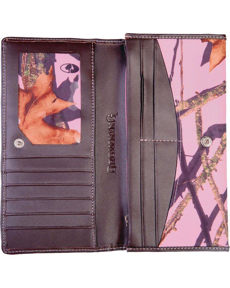 Pink Camo Browning Logo - Browning Women's Pink Camouflage Wallet