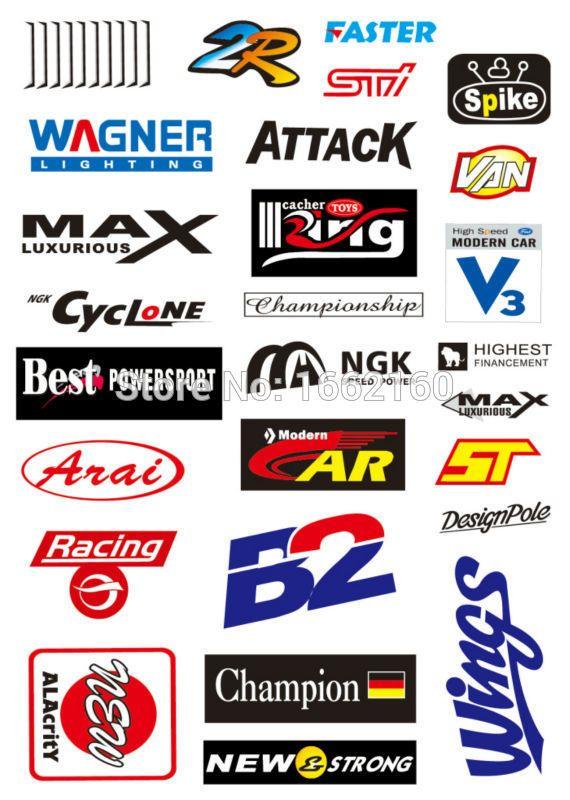 Luggage Manufacturer Logo - A4 Size Motor Logo Cartoon Skateboard Luggage Car Bike Vinyl ...