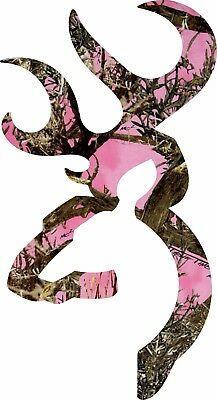 Pink Camo Browning Logo - PINK CAMO BROWNING Can Holder Koozie With Buck Mark Logo On Both
