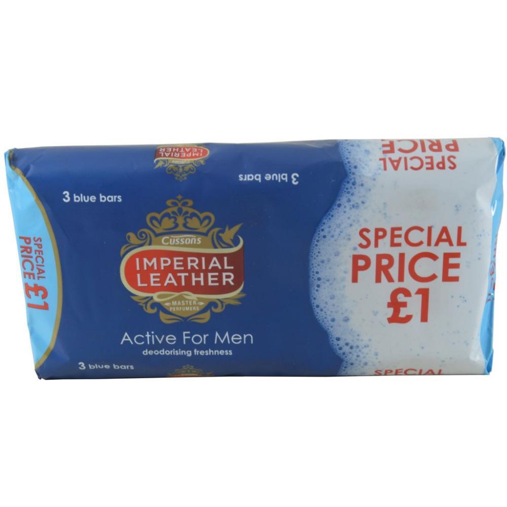 3 Blue Bars Logo - Imperial Leather Cussons Active For Men 3 Blue Bars 300g | Approved Food