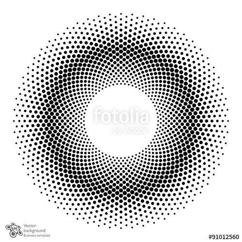 White with Black Dot Circle Logo - Vector Background #Black Dot Circle Pattern