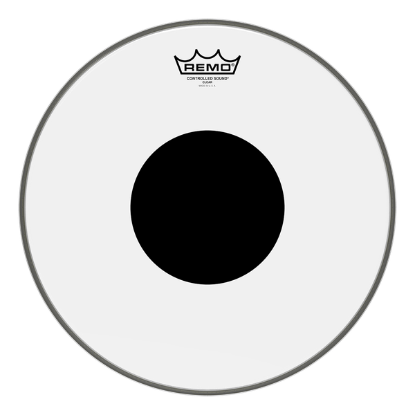 White with Black Dot Circle Logo - Controlled Sound® Clear Black Dot™