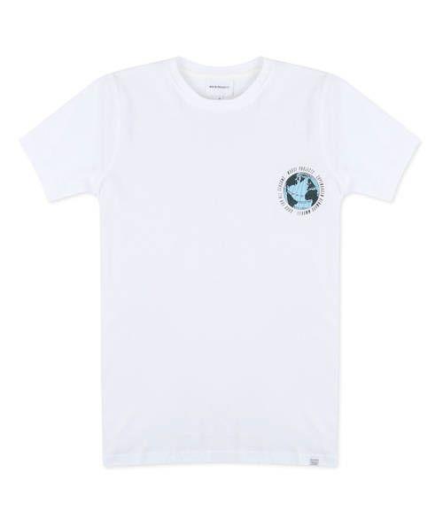 White Globe Logo - NORSE PROJECTS: NIELS GLOBE LOGO TEE WHITE. D. Copperfield Clothing