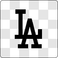 La Logo - Los Angeles Lakers Black LA Logo Decal