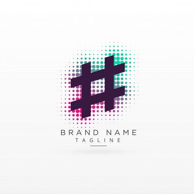 Hag Tag Logo - Abstract hashtag logo design Vector | Free Download