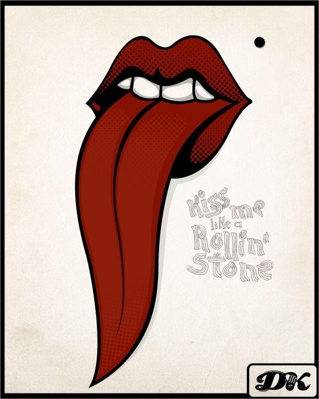Kiss Tongue Logo - Kiss Me Like a Rolling Stone | Get this desing at: society6.… | Flickr
