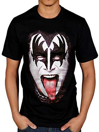 Kiss Tongue Logo - KISS T Shirt Gene Face Tongue & Logo new Official Licensed Mens ...