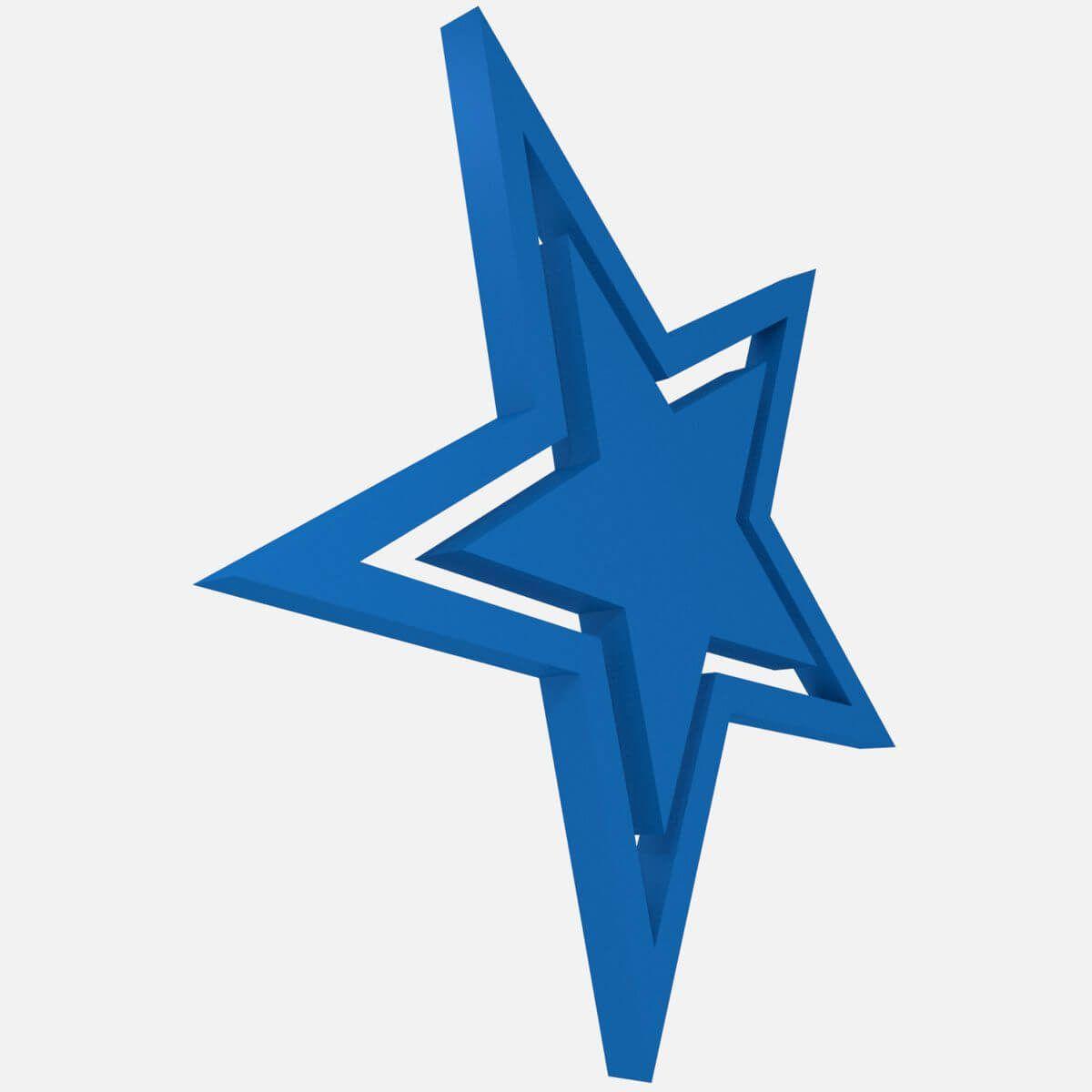 Cowboys Football Logo - Dallas Cowboys Football Logo Blue Print Ready 3D Model