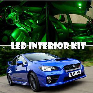 Green Subaru WRX Logo - For 11 16 Subaru WRX STI LED Xenon Green Interior Light LED Bulb Kit