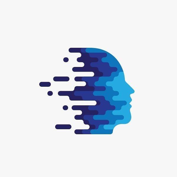 Computer Face Logo - Tech Logo, Best :) d #artificial #intelligence #blue #computer