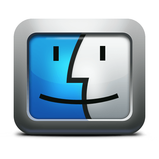 Computer Face Logo - Apple, face, finder, mac os x, mettalic icon